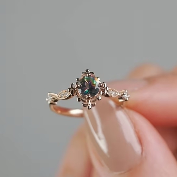 Enchanted Twilight Mystic Topaz Gold Ring - Picture 2 of 6